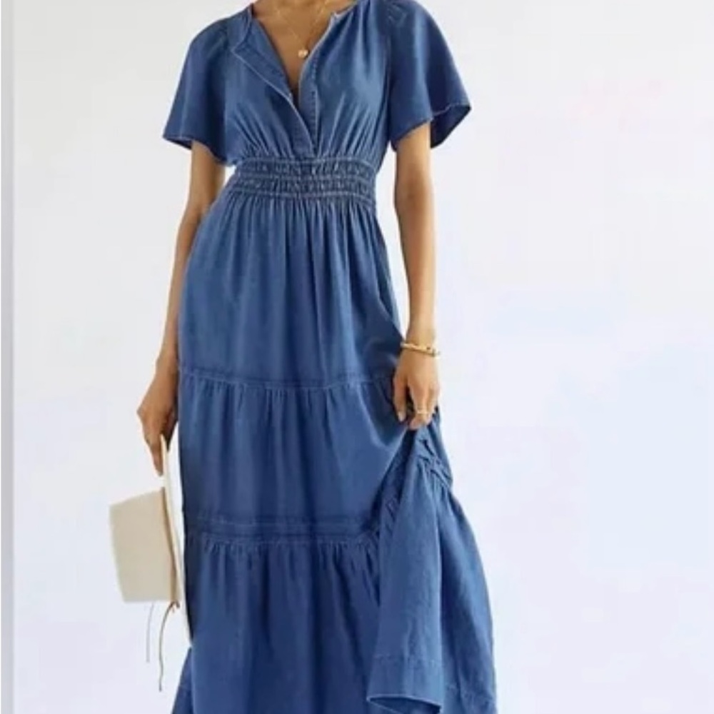 Anthropologie Maeve Somerset Denim Dress